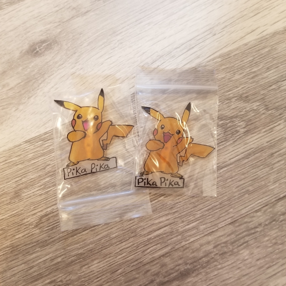Pikachu Shrinky Dinks pins